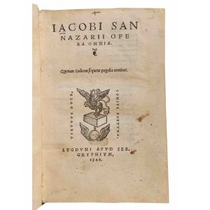 Iacobi Sannazarii Opera omnia. Quorum indicem sequens pagella continet