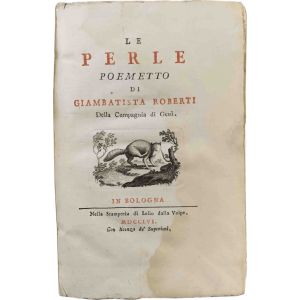 Le perle. Poemetto di Giambatista Roberti della Compagnia di Gesù
