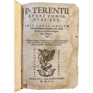 P. Terentii Aphri Comoediae sex, post omnes omnium editiones summa vigilantia nunc denuò recognitae, ac pristinae integritati restitutae. Accesserunt Antonii Goveani viri eruditissimi annotationes..