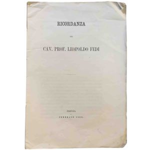 Ricordanza del cav. prof. Leopoldo Fedi