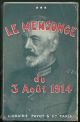 Le Mensonge du 3 aout 1914 