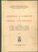 Questioni e correnti di storia letteraria 