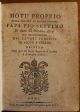 Motu Proprio della Santità di Nostro Signore Papa Pio settimo Sul regolamento dei lavori pubblici di acque e strade 