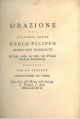  Orazione del senatore conte (...) in lode delle tre belle arti Pittura Scultura e Architettura. Recitata ... nell' Istituto delle Scienze di Bologna  l'anno 1787 