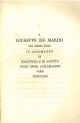 A Giuseppe de Marini gli amici suoi in argomento di maraviglia e di affetto feste onori acclamazioni versi tributano 