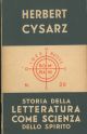  Storia della letteratura come scienza dello spirito 