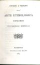  Intorno a' principii dell'arte etimologica 