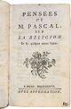 Pensees de M. Pascal, sur la religion Et sur quelques autres Sujets.