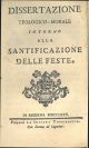  Dissertazione teologico-morale intorno alla santificazione delle feste 