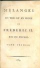  Mélanges en vers et en prose de Frédéric II Roi de Prusse 