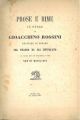  Prose e rime in onore di Gioacchino Rossini recitate in Pesaro nel teatro da lui intitolato la sera del 29 febbrajo 1864 suo natalizio 