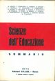 Scienze dell'educazione. Sommario 