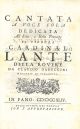 Cantata a voce sola dedicata all' Emo, e Rmo Principe, il Signor Cardinale Lante della Rovere da Claudio Gambucci Marchese di Villanova