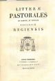  Litterae pastorales ad clerum, et populum ecclesiae regiensis 