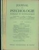 Journal de psychologie normale ed pathologique. 54° année, 1957, annata completa Fondatori: Pierre Janet e Georges Dumas Direttori: P. Guillaume e I. Meyerson 