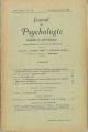 Journal de psychologie normale ed pathologique. Organe officiel de la société de psychologie. XXXII° année, n° 7-8, juillet-octobre 1935 Direttori: Pierre Janet e Georges Dumas 