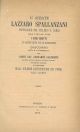 L' abbate Lazzaro Spallanzani professore nel collegio S. Carlo dal 1763 al 1769 i suoi scritti ed altre carte che lo riguardano. Discorso letto il 9 novembre 1879... in occasione della solenne distribuzione dei premi agli alunni 