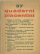 Quaderni piacentini. Anno viii, n. 37, marzo 1969 