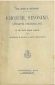  Omonimi, sinonimi, assonanti, polisensi, ecc.  in uso nella lingua inglese con appendice e relativa carta esplicativa 
