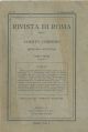 Rivista di Roma diretta da Alberto Lumbroso. Anno XXV, 1921, terza serie, volume II Redattore capo: Corrado Pavolini 