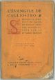  L'évangile de Cagliostro retrouvé, traduit du Latin et publié avec une introduction par le Dr. MArc Haven 