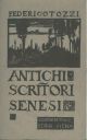  Antologia d'antichi scrittori senesi. (Dalle origini fino a Santa Caterina) 