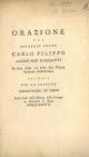  Orazione del senatore conte (...) in lode delle tre belle arti Pittura Scultura e Architettura. Recitata ... nell' Istituto delle Scienze di Bologna  l'anno 1787 