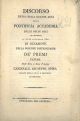 Discorso detto nella grande aula della Pontificia Accademia delle Belle Arti in Bologna il dì 22 novembre 1821 in occasione della solenne distribuzione de' premi fattasi dall'Em.o e R.mo Principe Cardinale Giuseppe Spina 