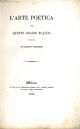 L' arte poetica di Quinto Orazio Flacco esposta in dialetto milanese 