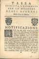Tassa stabilita e riformata per le mercedi degli operai della città di Modena 