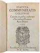 Statuta communitatis Coloniae correcta, & postea confirmata a serenissimo Dominio anno Domini 1593