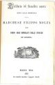  Tributo di funebre onore reso alla memoria del Marchese Filippo Molza dal corpo degl'impiegati delle finanze in Massa 