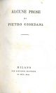 Alcune prose di Pietro Giordani. Legato assieme: Le prose italiane di Luigi Palcani 