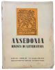 Ansedonia. Rivista di letteratura - Lettere d'Oggi. Anno III - Serie III (Annata completa)