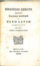  Orazioni scelte estratte dalle deche di Tito Livio compilate dall'abate Carlo Castelfranchi 
