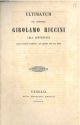  Ultimatum del marchese Girolamo Riccini alla appendice dallo stesso stampata con questi tipi nel 1851 