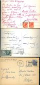  3 cartoline inviate dal pittore da Milano e Ischia ad Amelia Cevolari (anni '40-'50) 