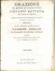Orazione in morte di Monsignore Giovanni Battista de' Conti Pergen vescovo di Mantova in occasione dei solenni funerali