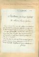  Foglio intestato: Le président du Corps Lègislatif, inviato a Monsieur Francia législateur, in cui De Fontanes fa alcune positive considerazioni sull'operato del collega. 10 righe autografe e firmate 
