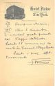  2 lettere inviate ad un amico da New York: Hotel Astor, 20.6.926, manoscritta e autografa e Metropolitan Opera House Studios, 28,9,1926 dattiloscritta e autografa, in cui racconta i suoi impegni in America 