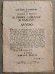  Governo Pontificio. Provincia di Bologna Il priore del Comune di Bazzano. Avviso. Ottenutasi col venerato Dispaccio di Sua Eccellenza Reverendissima... la necessaria autorizzazione per la celebrazione di questa Annua Fiera di Bestiami e Merci... 