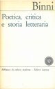  Poetica, critica e storia letteraria 