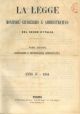 La legge. Monitore giudiziario e amministrativo del Regno d'Italia. Parte seconda: legislazione e giurisprudenza amministrativa. Anno IV, 1864 