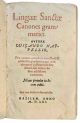 Linguae sanctae canones grammatici. Autore VVigando Happellio. Praecaeteris omnibus necessarij & utiles: ...